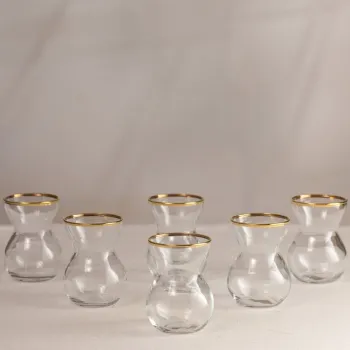 Set pahare pentru ceai, Hermia, 127RKL1210, Auriu imagine