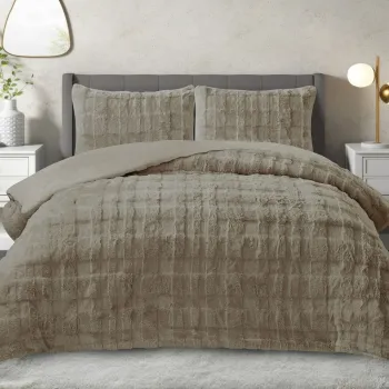 Set pilota si perna, L'essentiel Maison, Rabbit, Poliester, Cappuccino imagine