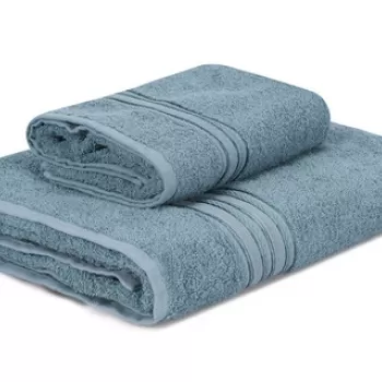 Set prosoape (2 bucati), Whitney, Dora, Bumbac, Albastru indigo imagine