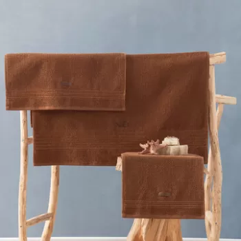 Set prosoape (3 bucati), Cotton Box, Wellness, Bumbac, Maro imagine