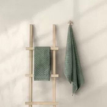 Set prosoape de baie (2 bucati), Elliott, 1026A-071-2, Bumbac, Verde imagine