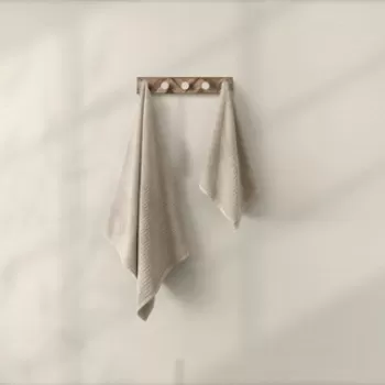 Set prosoape de baie (2 bucati), Elliott, 1036A-067-2, Bumbac, Bej imagine