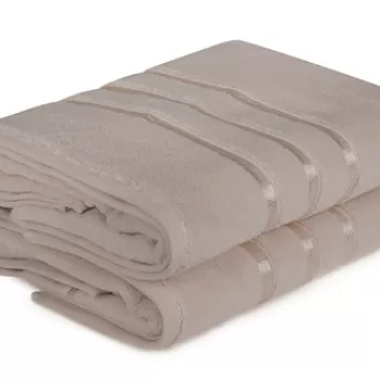 Set prosoape de baie (2 bucati), Hobby, Dolce, Microbumbac, Lumina galbena imagine