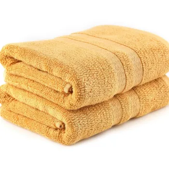 Set prosoape de baie, Hobby, Ayliz, Bambus;Bumbac, Galben mustar imagine