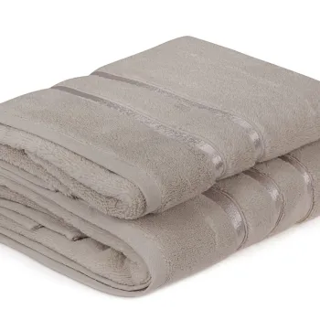 Set prosoape de baie, Hobby, Dolce, Microbumbac, Maro deschis imagine