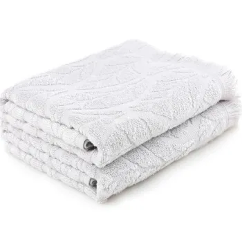 Set prosoape de baie, Hobby, Leaf, Bumbac, Gri deschis imagine