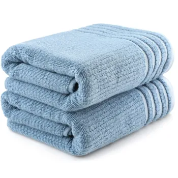 Set prosoape de baie, Hobby, Mayra, Microbumbac, Albastru imagine