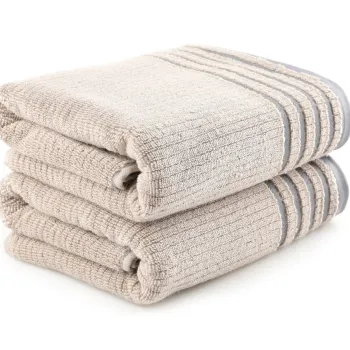 Set prosoape de baie, Hobby, Mayra, Microbumbac, Maro deschis imagine