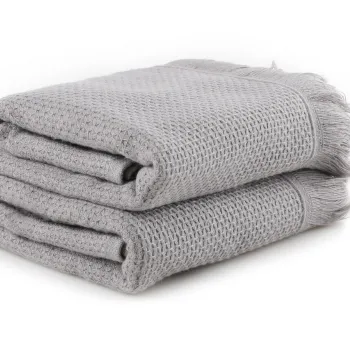 Set prosoape de baie, Hobby, Mia, Microbumbac, Gri deschis imagine