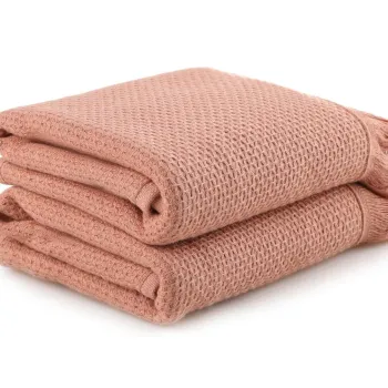 Set prosoape de baie, Hobby, Mia, Microbumbac, Roz somon imagine