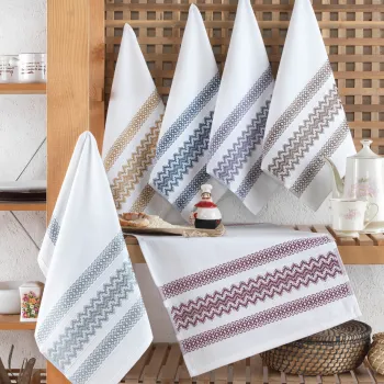 Set prosoape de baie, Saheser, Efesto, Bumbac, Alb / Maro / Galben / Albastru inchis / Violet / Gri imagine