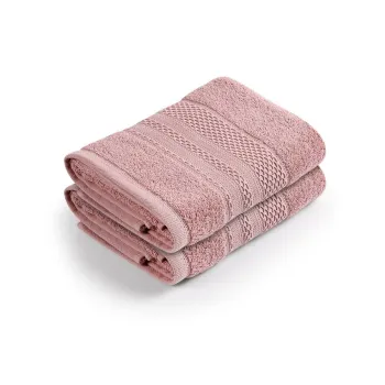Set prosoape de baie, Whitney, Piramit, Bumbac, Roz prafuit imagine