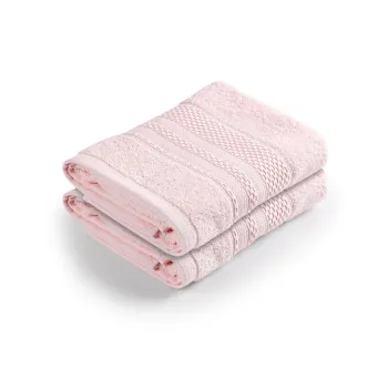 Set prosoape de baie, Whitney, Piramit, Bumbac, Roz pudra imagine