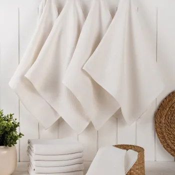 Set prosoape de bucatarie, Hermia, 224PSH1105, Dimensiuni: 43 x 76 cm (10 bucati), Ecru imagine