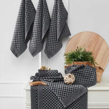 Set prosoape de bucatarie, ICF Kitchen, 219CFK1101, 80% BUMBAC/20% POLIESTER / 210 gr/m2 / , 210 gr/m2, Antracit imagine