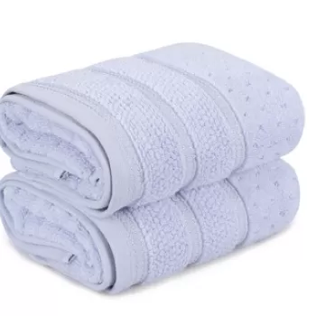 Set prosoape de mana (2 bucati), Hobby, Arella, Microbumbac, Albastru deschis imagine