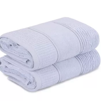 Set prosoape de mana (2 bucati), Hobby, Daniela, Microbumbac, Albastru deschis imagine