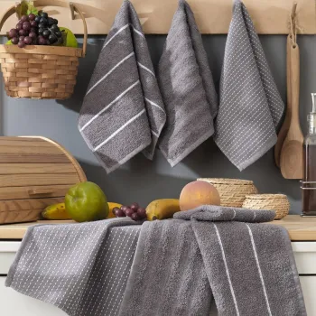 Set prosoape, Eponj Home, Sofya, Bumbac, Antracit imagine