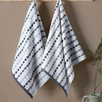 Set prosoape, L'essentiel Maison, Alba, Gri imagine