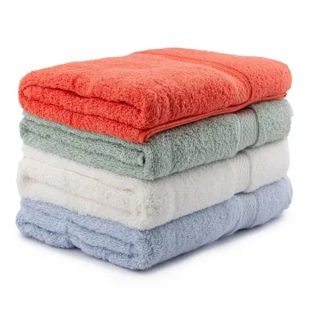 Set prosoape, L'essentiel Maison, Colorful 60, Albastru / Ecru / Verde iarba / Portocaliu imagine