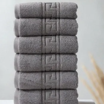 Set prosoape, L'essentiel Maison, Greek, Bumbac, Antracit imagine