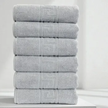 Set prosoape, L'essentiel Maison, Greek, Bumbac, Gri imagine