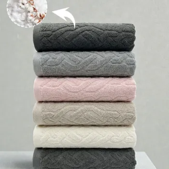 Set prosoape, L'essentiel Maison, Isba, Bumbac, Multicolor imagine
