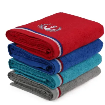 Set prosoape, L'essentiel Maison, Maritim, Red / Grey / Turquoise / Royal Blue imagine