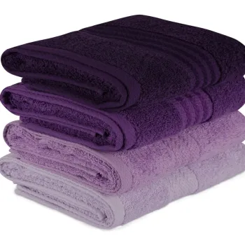 Set prosoape, L'essentiel Maison, Rainbow, Liliac deschis / Liliac / Mov / Mov inchis imagine