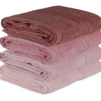 Set prosoape, L'essentiel Maison, Rainbow, Roz deschis / Pudra / Trandafir praf / Crema imagine