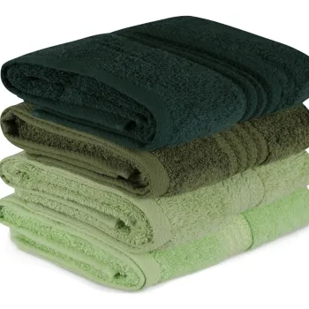 Set prosoape, L'essentiel Maison, Rainbow, Verde deschis / Verde masline / Verde / Verde inchis imagine