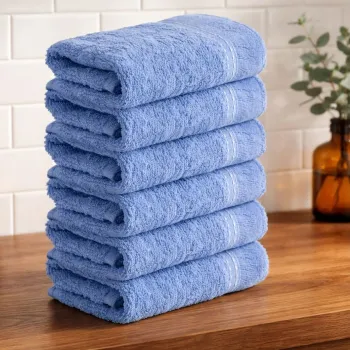 Set prosoape, L'essentiel Maison, Textured, Albastru imagine