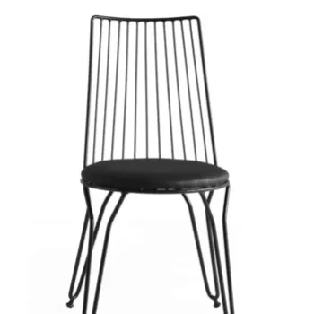 Set scaune (2 bucati), Nmobb , Ada 282, Metal, Negru imagine