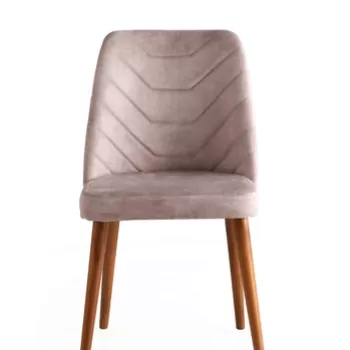 Set scaune (2 bucati), Nmobb , Dallas 555, Metal, Nuc / Bej imagine