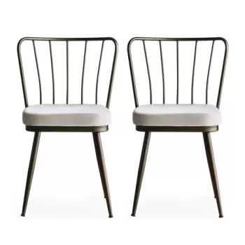 Set scaune (2 bucati), Nmobb , Y?ld?z, Metal, Nurca imagine