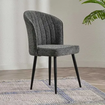 Set scaune 2 piese, Beckley, Rubi, Antracit / Negru imagine