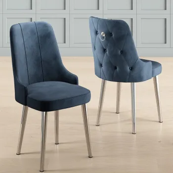 Set scaune 2 piese, Charlotte, Newa, Antracit / Crom imagine