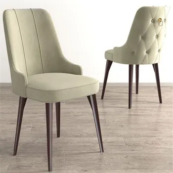 Set scaune 2 piese, Charlotte, Newa, Crem/Maro imagine