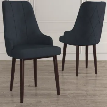 Set scaune 2 piese, Charlotte, Trex, Antracit/Maro imagine