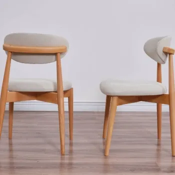 Set scaune 2 piese, Hanah Home, Bohem, Lemn, Stejar / Bej imagine