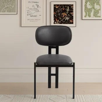 Set scaune 2 piese, Hanah Home, Muriz, Metal, Antracit / Negru imagine