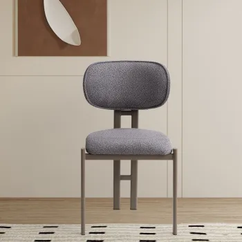 Set scaune 2 piese, Hanah Home, Muriz, Metal, Dark Grey / Cappuccino imagine