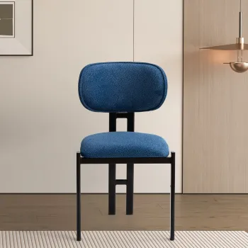 Set scaune 2 piese, Hanah Home, Muriz, Metal, Navy Blue / Black imagine