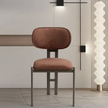 Set scaune 2 piese, Hanah Home, Muriz, Metal, Tile Red / Cappuccino imagine