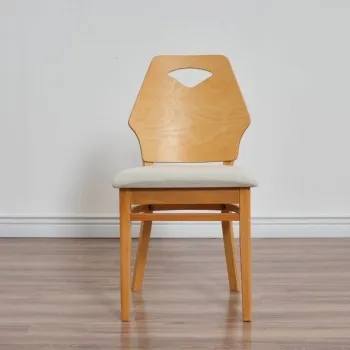 Set scaune 2 piese, Hanah Home, Nova, Lemn, Stejar / Bej imagine