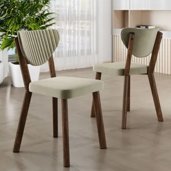 Set scaune 4 piese, Charlotte, Arfe, Crem/Maro imagine