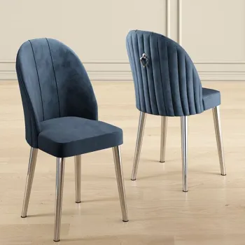 Set scaune (6 bucati), Charlotte, Mara, Antracit / Crom imagine