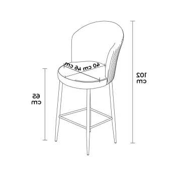 Set scaune de bar 6 piese, Charlotte, Alte, Metal, Antracit/Alb imagine