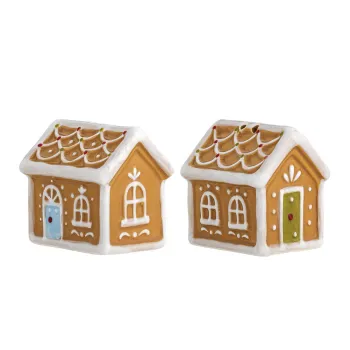 Set solnita si pipernita, Bloomingville, Ginnie, 6x4.5x6 cm, 25 ml, dolomit, maro imagine