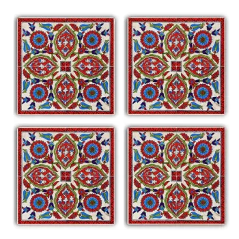 Set suporturi de pahare, Taylor, 366TYR1106, Piatra, 10 x 10 x 1 cm (4 piese), Multicolor imagine